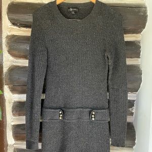 Aqua cashmere sweater dress